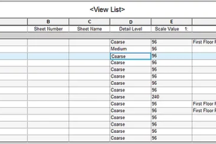Revit Schedules Revit Schedules