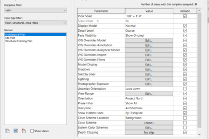 Revit View Templates Revit View Templates